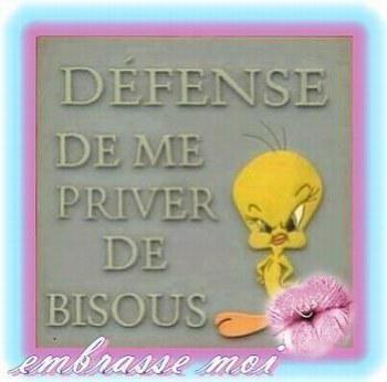 priver  de  bisous
